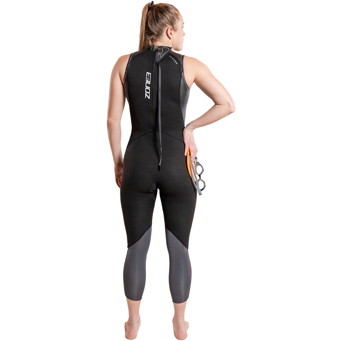 2026 ZONE3 Frauen Ascend Ärmelloser Neoprenanzug WS26WGLISL101  Black / Grau